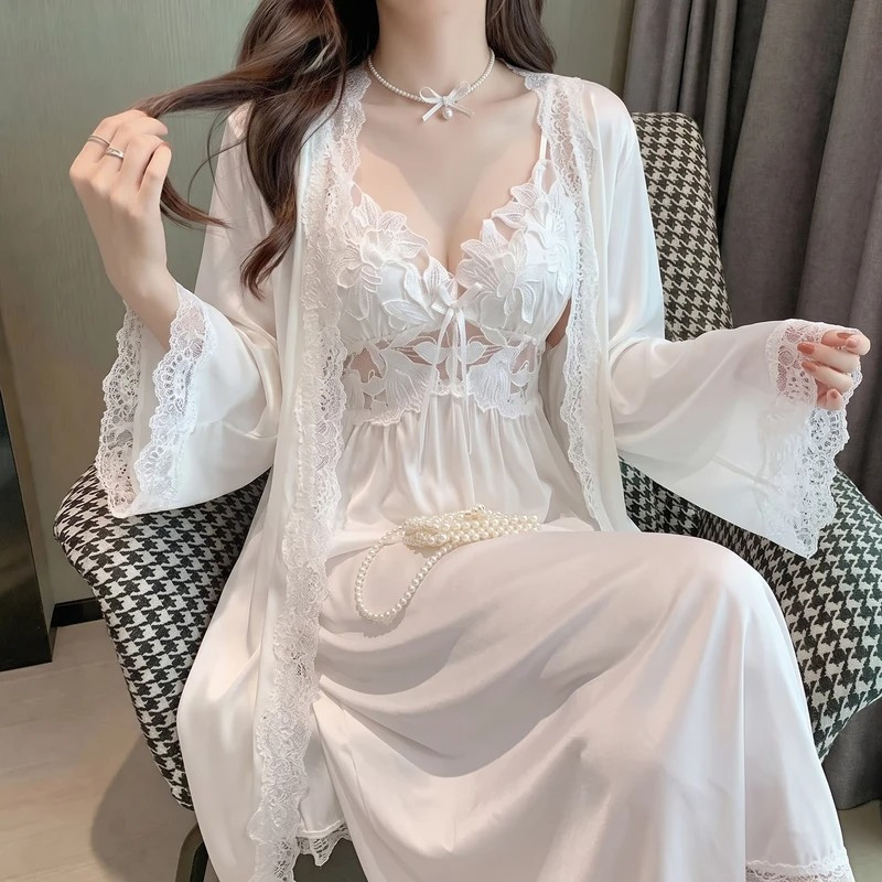 Đầm ngủ lụa thật mùa hè nữ sexy dây đeo